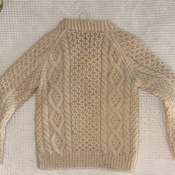 Child’s Cozy Cable Knit Wool Sweater- Vintage Handmade - Picture 12 of 12